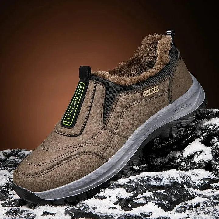 Men’s Fleece-Lined Orthopaedic Slip-On Winter Walking Shoes